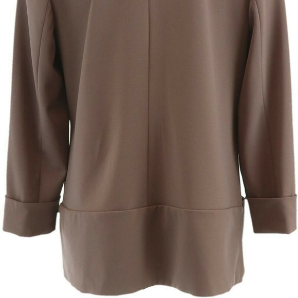 NWT H BY HALSTON CREPE 3/4 SLVE OPEN FRONT JACKET 14 - Picture 5 of 10